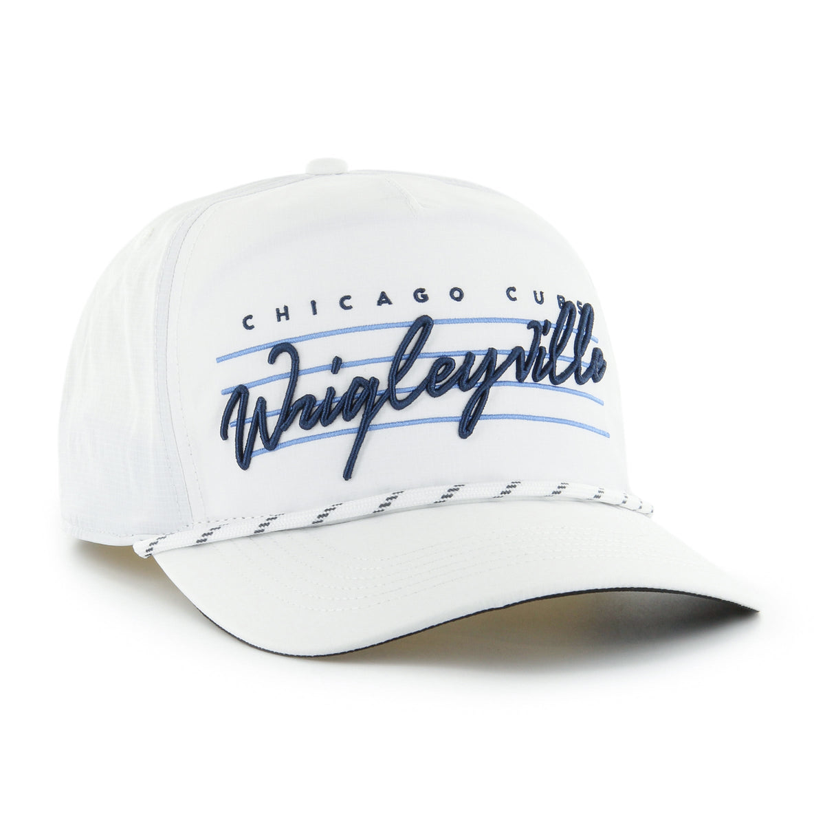 Chicago Cubs White Wrigleyville Downburst Rope '47 Hitch Adjustable Hat product image 1, provided for visual reference and