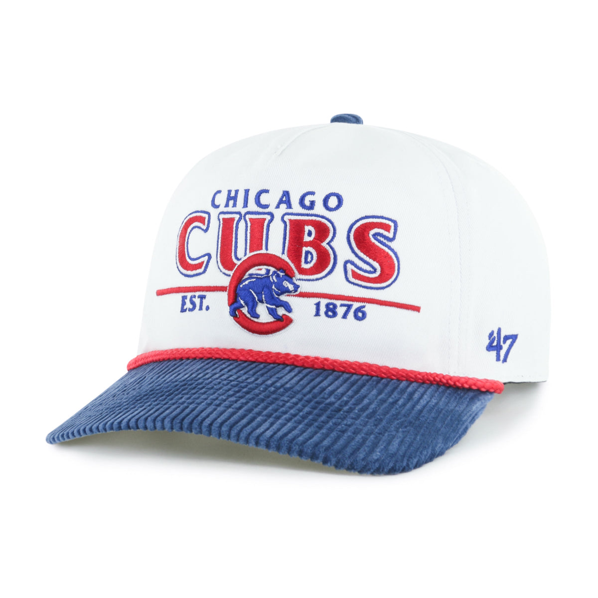 Chicago Cubs Rustic '47 Hitch Adjustbale Hat product image 1, provided for visual reference and product detail review