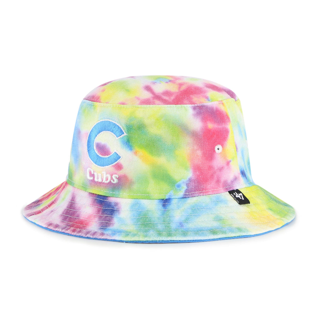 Chicago Cubs Spectral Tye Dye Bucket Hat product image 1, provided for visual reference and product detail review