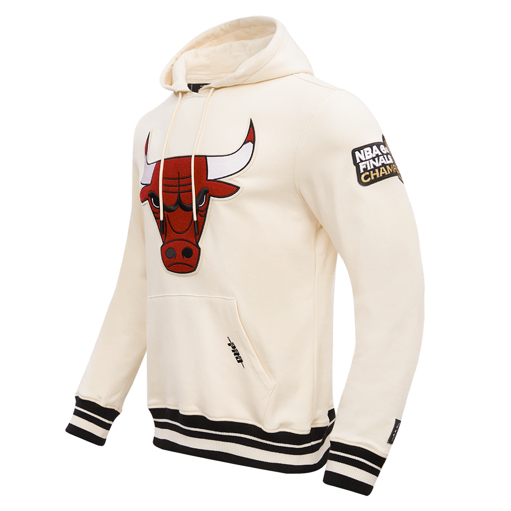 Chicago Bulls Pro Standard Retro Cream Hoodie product image 1, provided for visual reference and product detail review