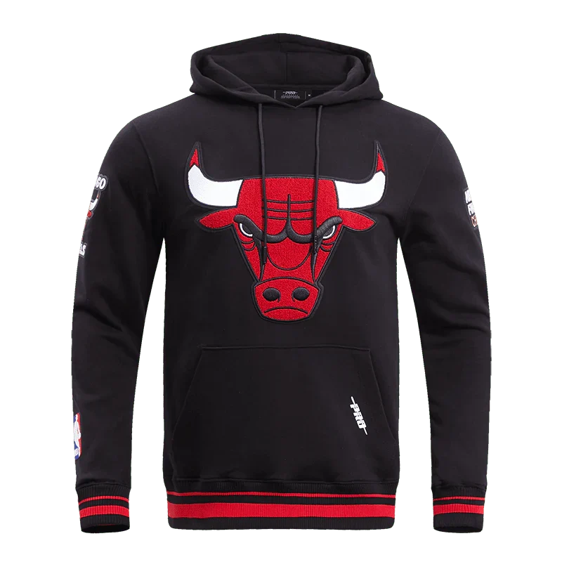 Chicago Bulls Black Retro Classic Pro Standard Hoodie product image 2, provided for visual reference and product detail