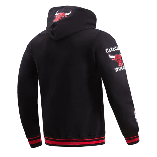 Chicago Bulls Black Retro Classic Pro Standard Hoodie product image 4, provided for visual reference and product detail