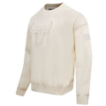 Chicago Bulls Cream Neutral Drop Shoulder Pro Standard Crew Neck Sweatshirt product image 1, provided for visual reference