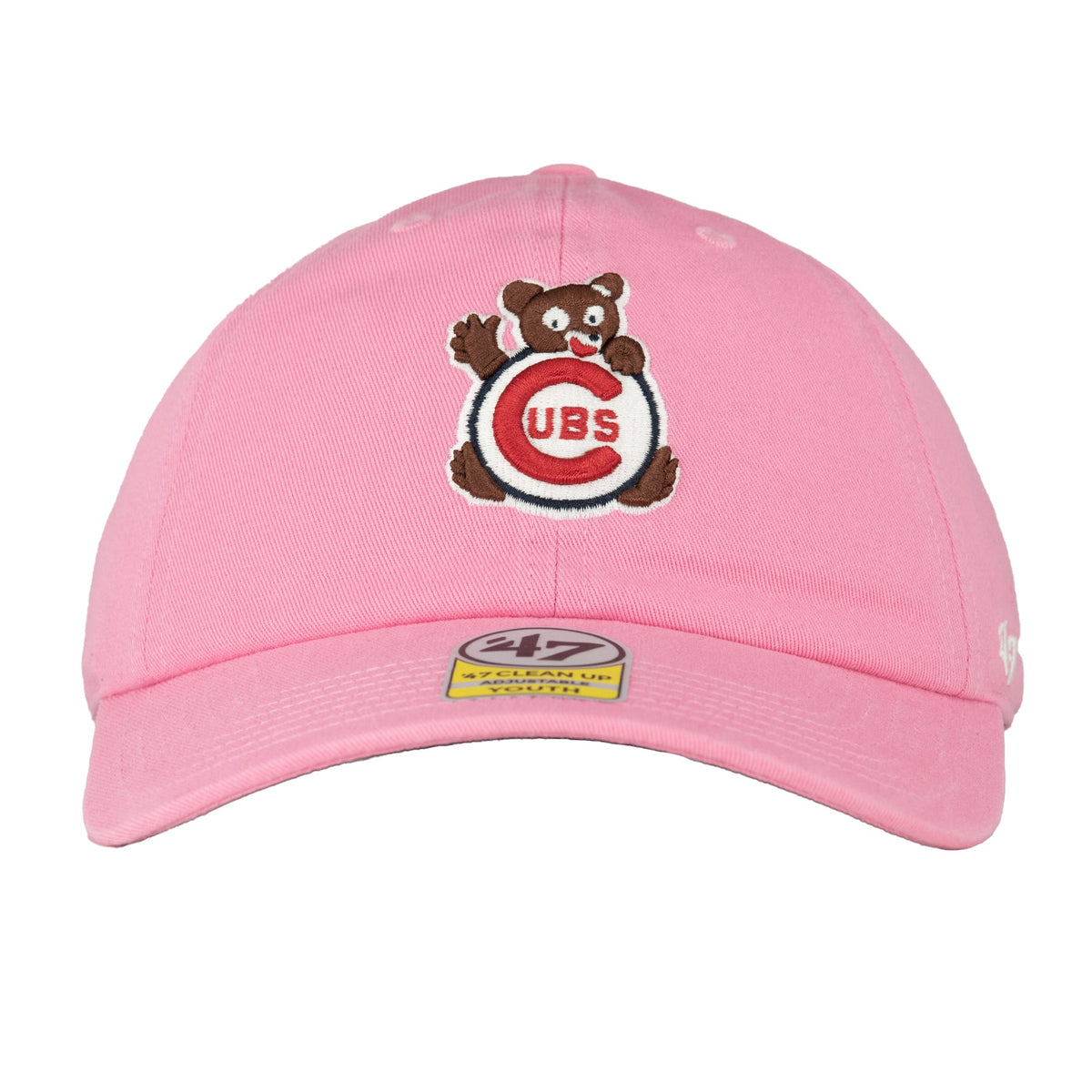 Chicago Cubs Pink Youth Waving Bear '47 Clean Up Hat product image 2, provided for visual reference and product detail review