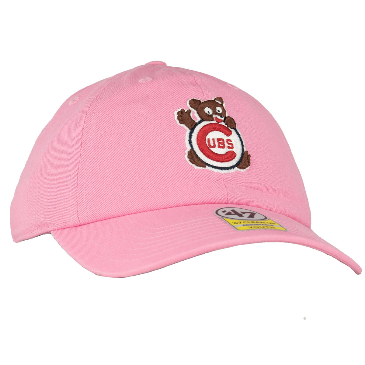 Chicago Cubs Pink Youth Waving Bear '47 Clean Up Hat product image 3, provided for visual reference and product detail review