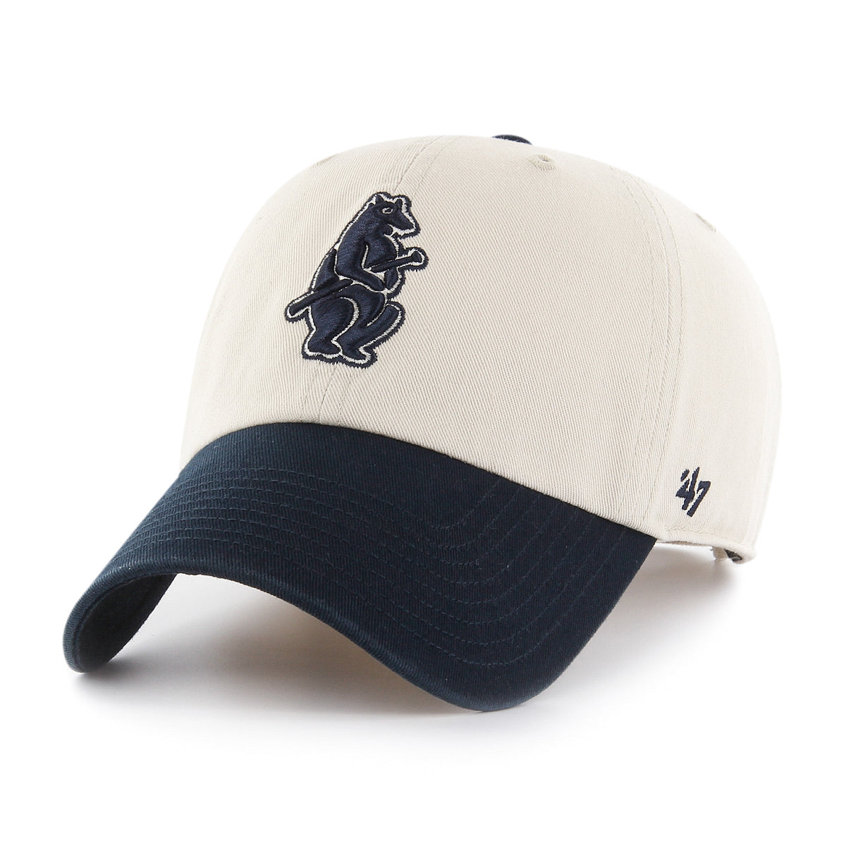 Chicago Cubs '47 Natural/Navy 1914 Clean Up Adjustable Hat product image 1, provided for visual reference and product detail