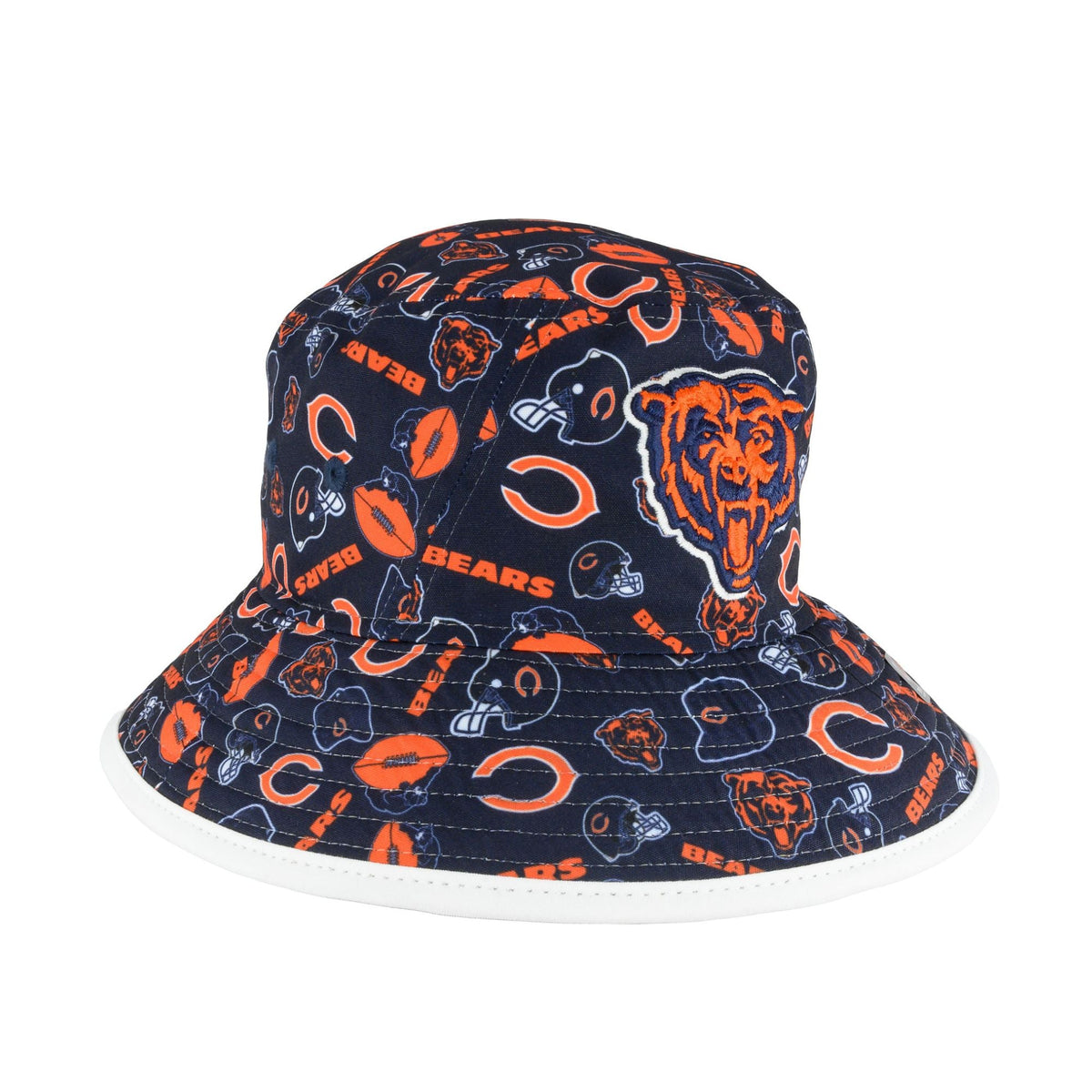 Chicago Bears Navy All Logos Bucket Hat product image 3, provided for visual reference and product detail review