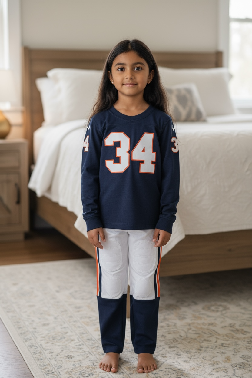 Chicago Bears Payton 34 Long Sleeve Pajamas product image 2, provided for visual reference and product detail review