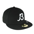 Chicago Bears New Era 59FIFTY Black/White B Fitted Hat product image 1, provided for visual reference and product detail