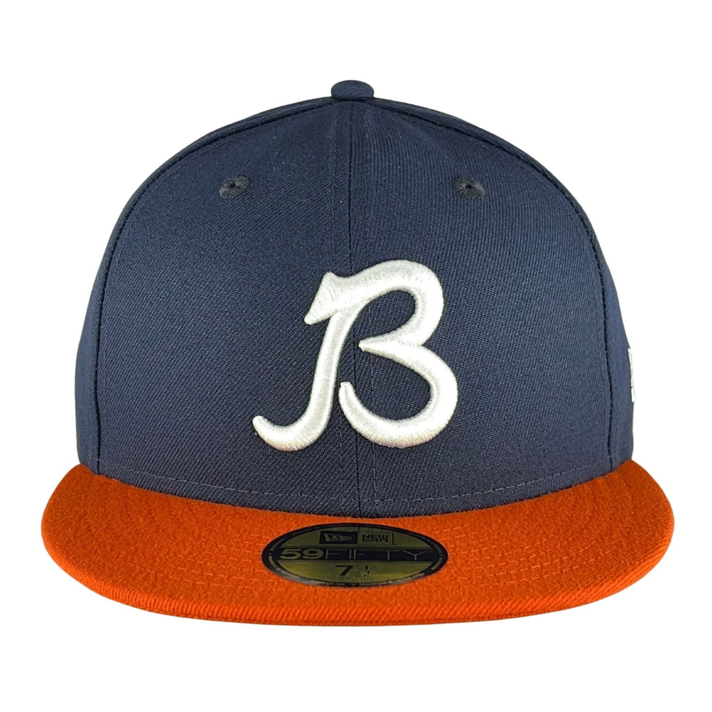 Chicago Bears B Script Logo Navy Orange New Era 59FIFTY Fitted Hat product image 6, provided for visual reference and
