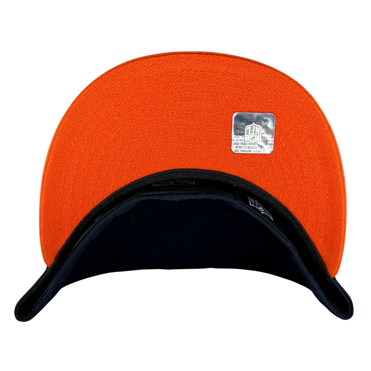 Chicago Bears B Script Logo Navy Orange New Era 59FIFTY Fitted Hat product image 7, provided for visual reference and
