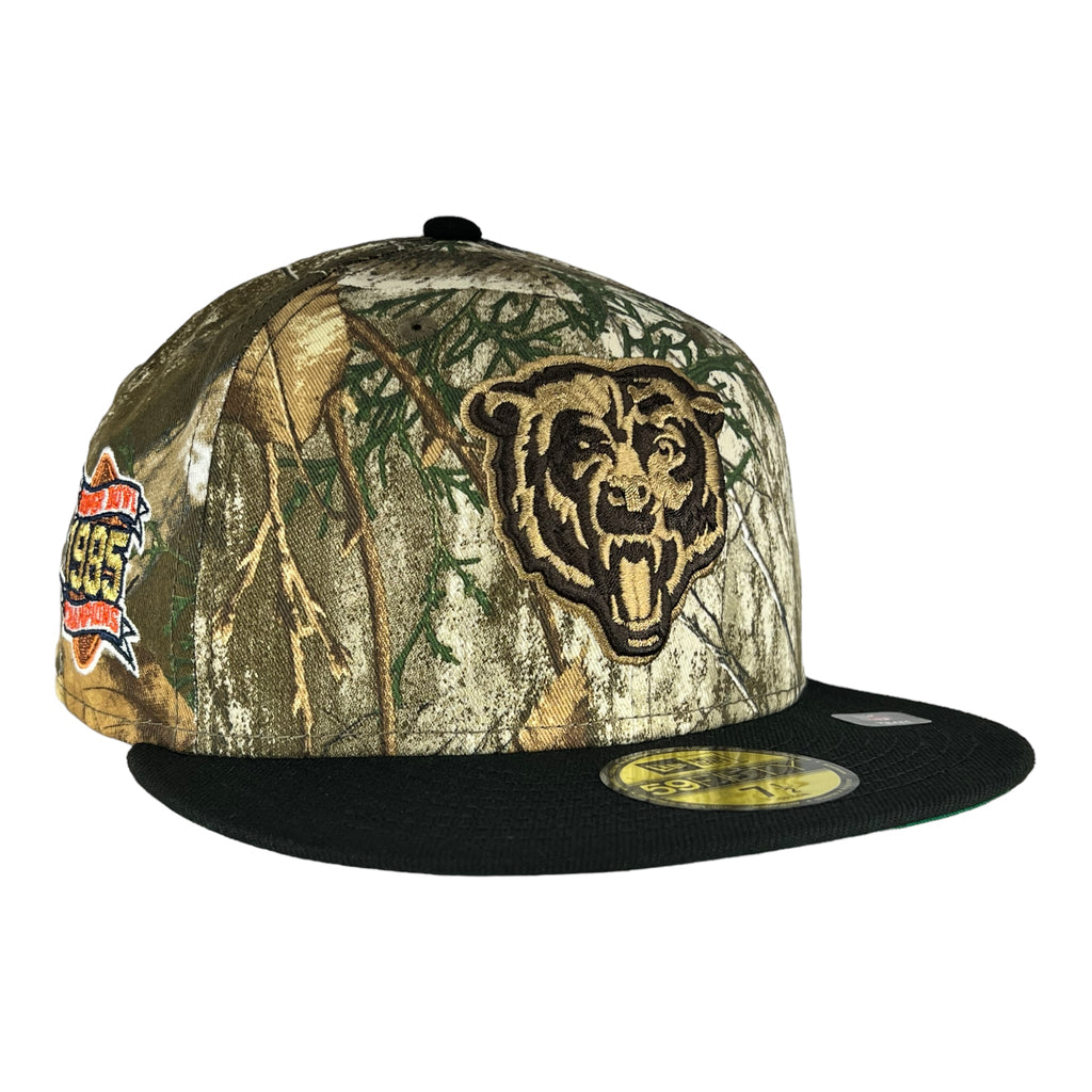 Chicago Bears Real Tree/Black 1985 Super Bowl Champions New Era 59FIFTY Fitted Hat product image 1, provided for visual