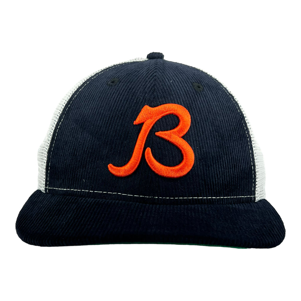 Chicago Bears Navy/White Mesh Back New Era Low Profile 9FIFTY Snapback Hat product image 2, provided for visual reference