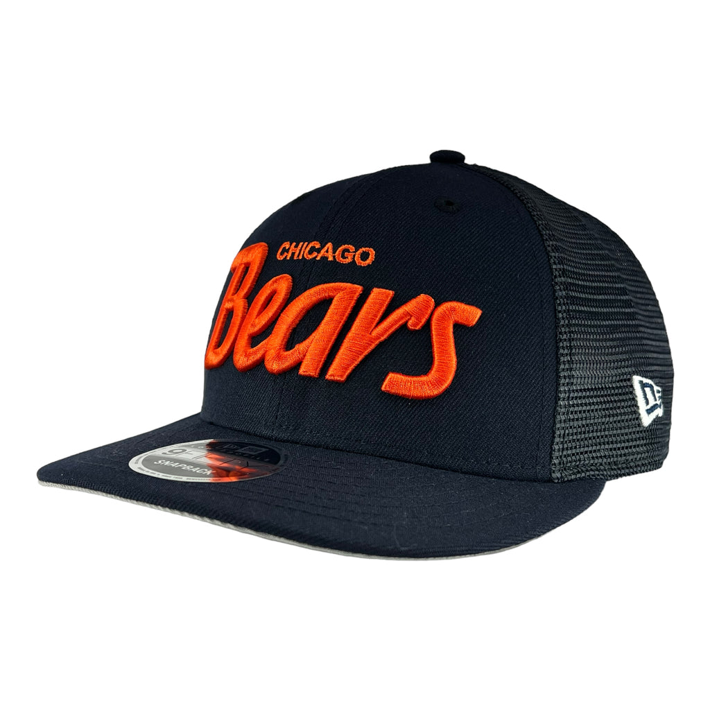Chicago Bears Navy Script New Era Low Profile 9FIFTY Snapback Hat product image 3, provided for visual reference and product