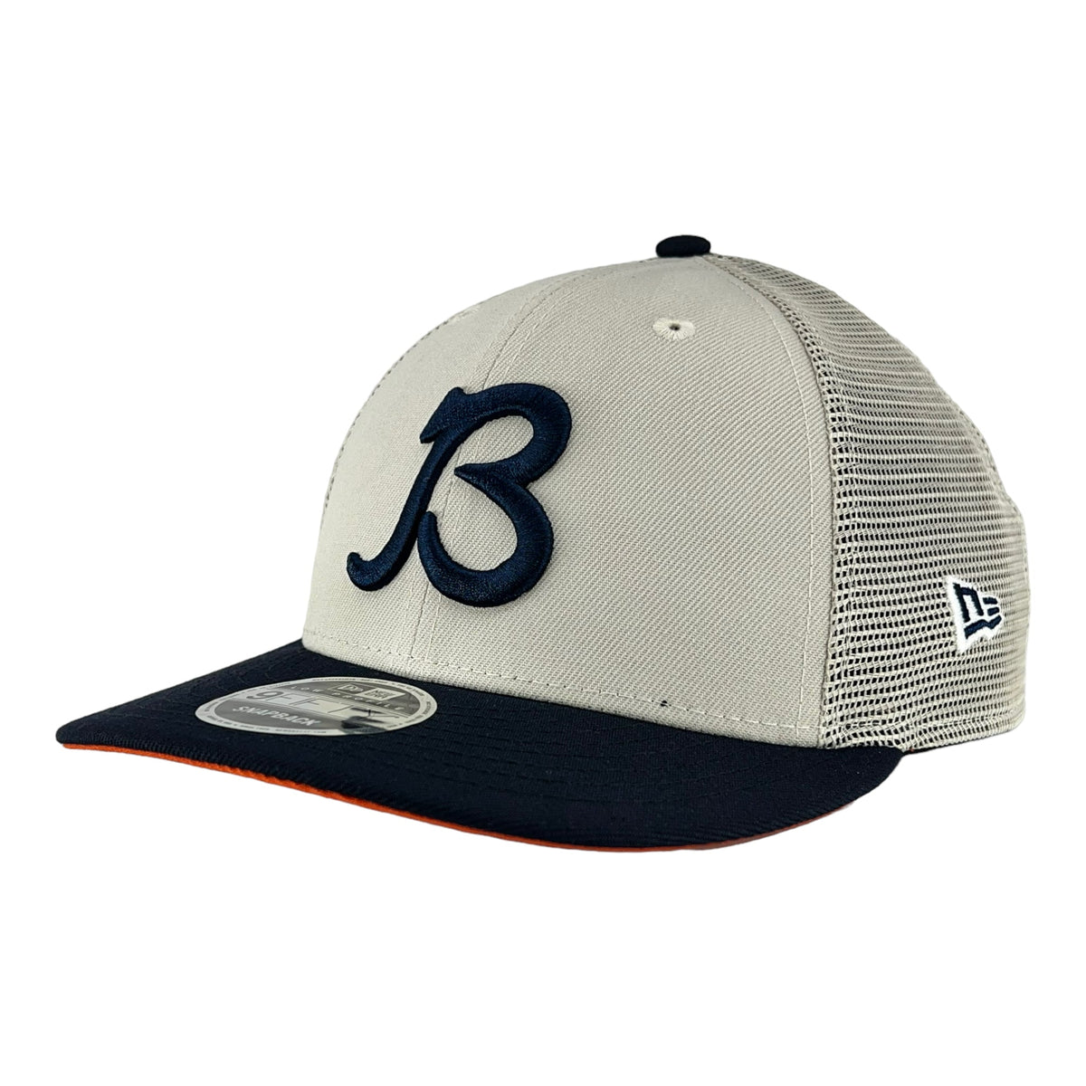 Chicago Bears Stone/Navy Mesh Back B Script New Era Low Profile 9FIFTY Snapback Hat product image 3, provided for visual
