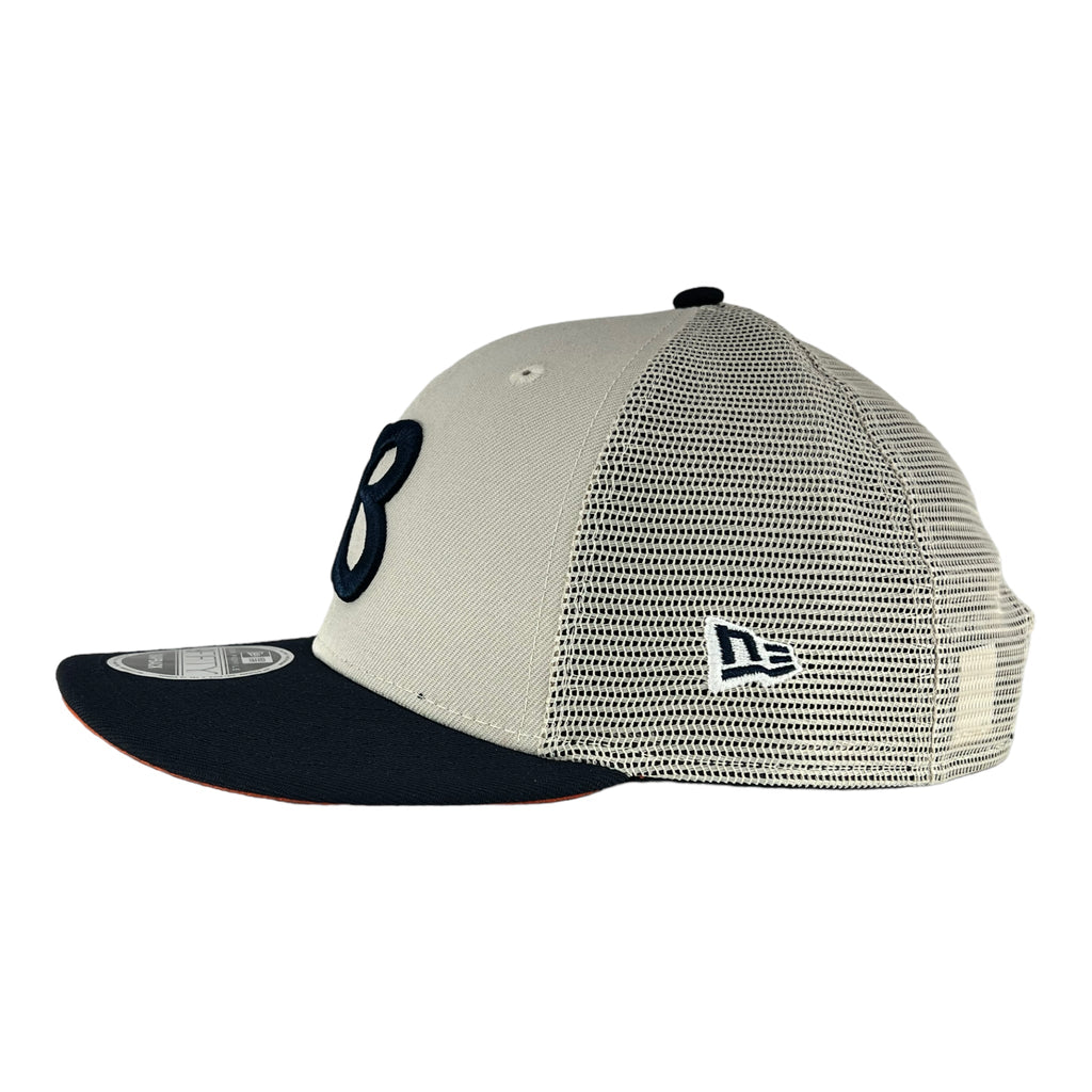 Chicago Bears Stone/Navy Mesh Back B Script New Era Low Profile 9FIFTY Snapback Hat product image 5, provided for visual