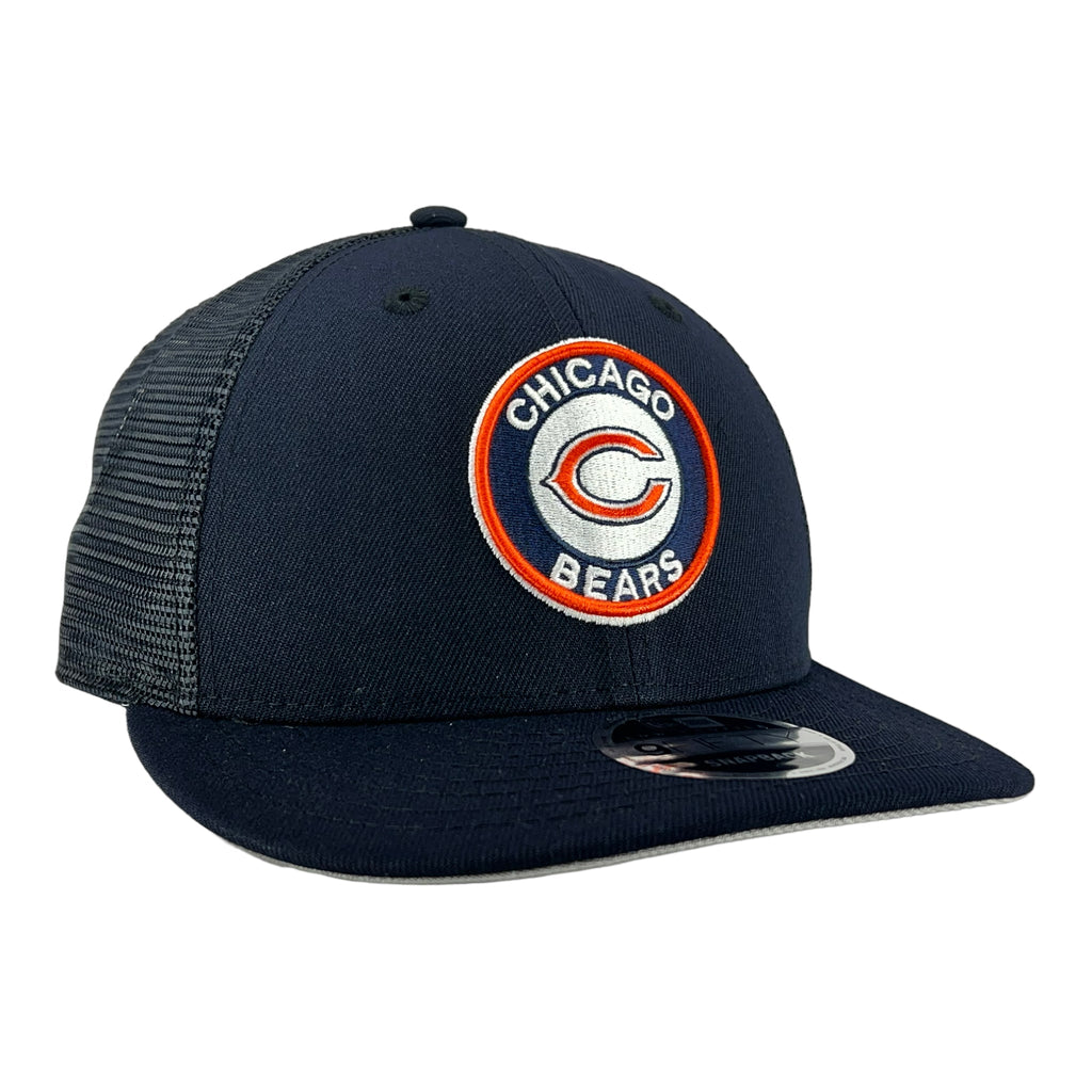Chicago Bears Navy Bears Circle New Era Low Profile 9FIFTY Snapback Hat product image 3, provided for visual reference and