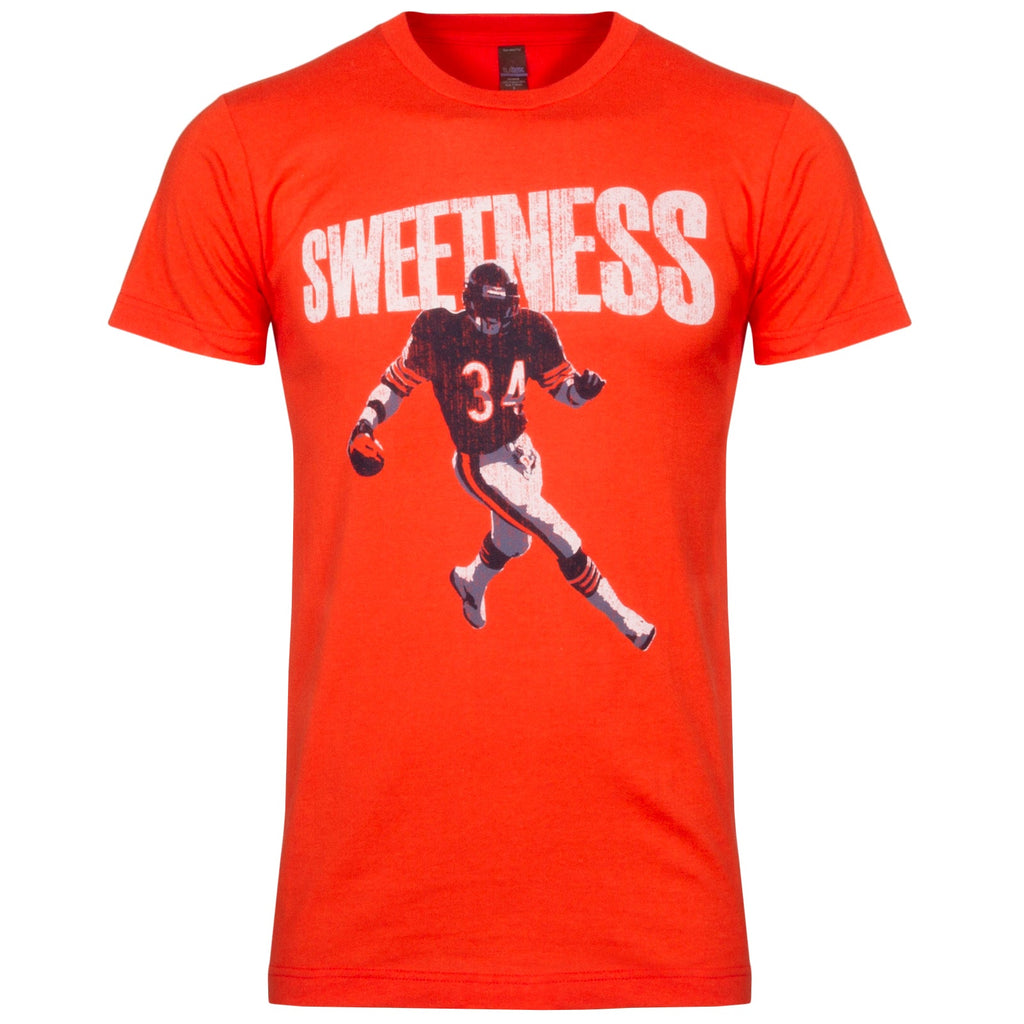 Chicago Bears Men Orange Walter Payton "Sweetness" T-Shirt product image 1, provided for visual reference and product detail