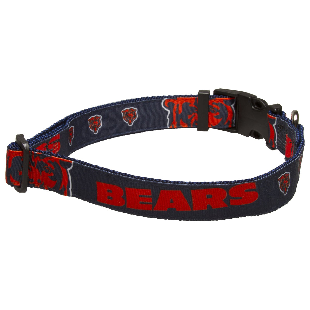 Chicago Bears Navy Bear Face Logo Pet Collar product image 1, provided for visual reference and product detail review