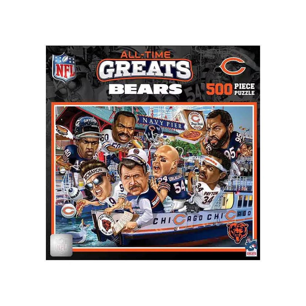 Chicago Bears All-Time Greats 500 Piece Puzzle product image 1, provided for visual reference and product detail review