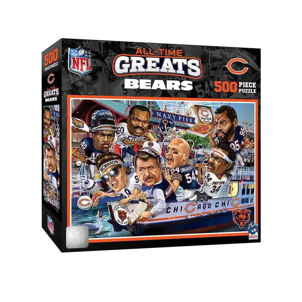 Chicago Bears All-Time Greats 500 Piece Puzzle product image 2, provided for visual reference and product detail review