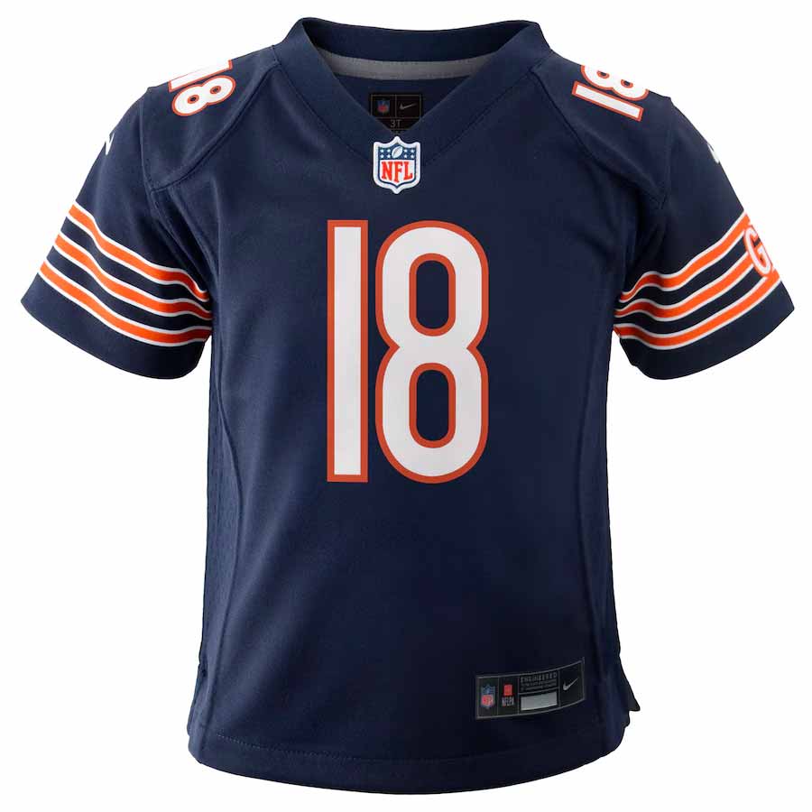 Caleb Williams Chicago Bears Nike Kids 4-7 Navy Game Jersey product image 3, provided for visual reference and product
