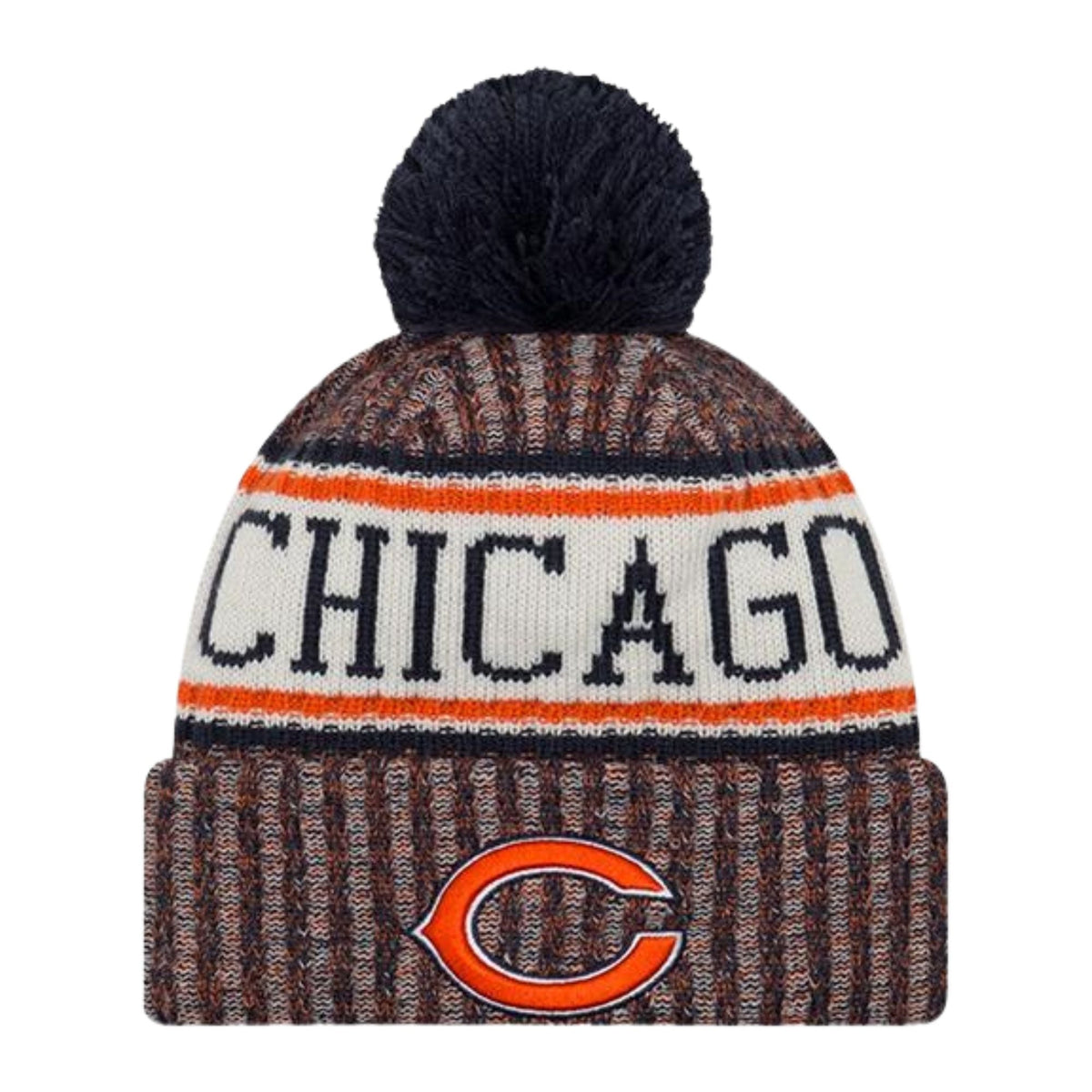 Chicago Bears Sport Knit -Navy Chicago & "C" Logo w/Pom product image 1, provided for visual reference and product detail