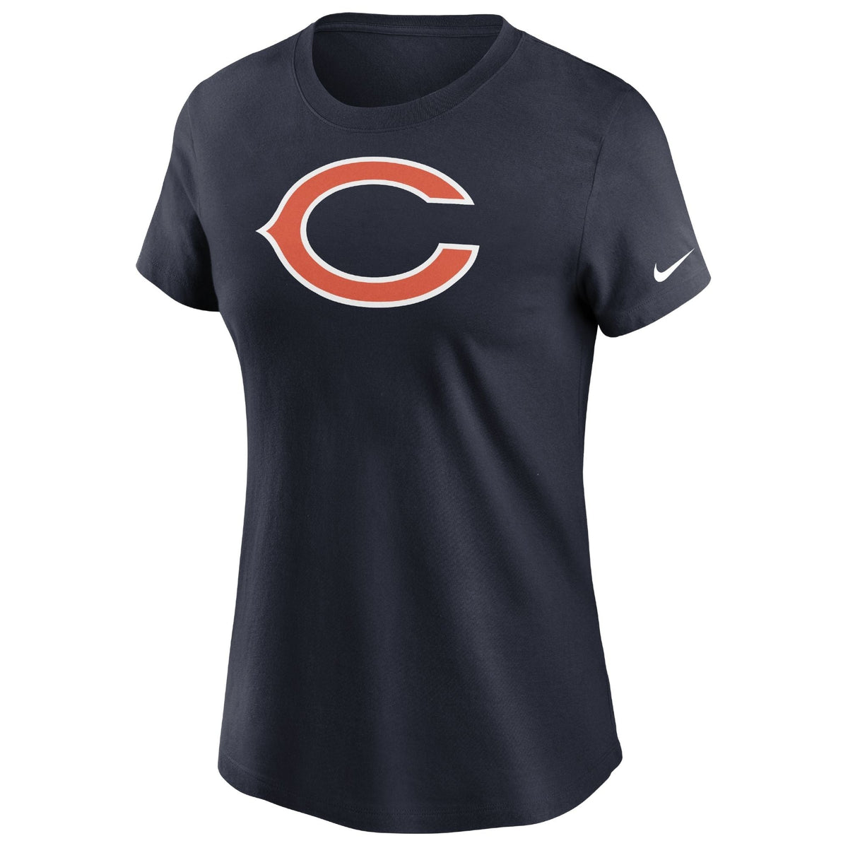 Chicago Bears Women Nike Navy Crewneck C Logo T-Shirt product image 1, provided for visual reference and product detail