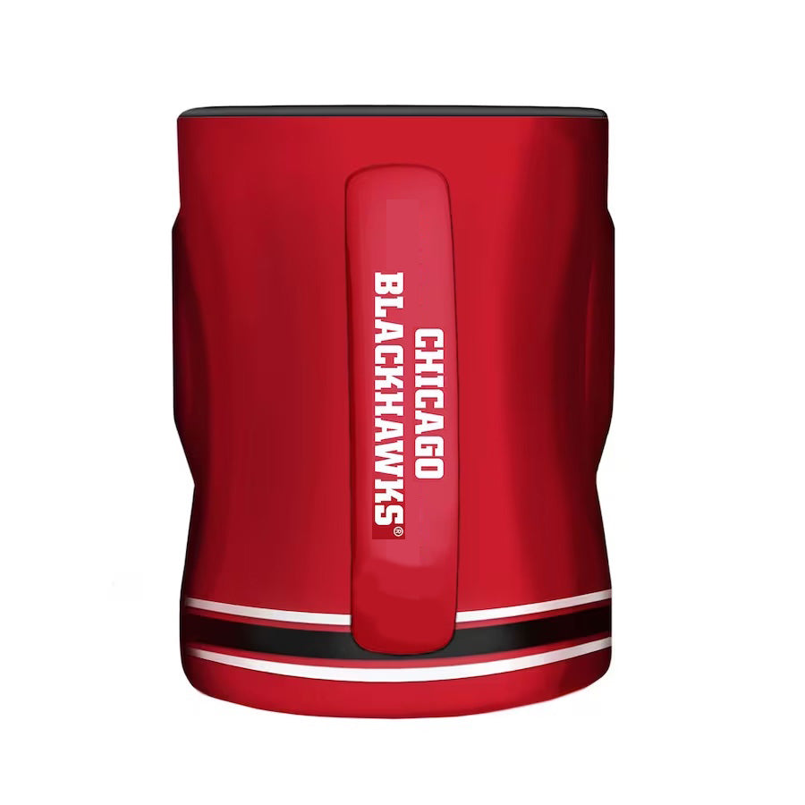 Chicago Blackhawks 14oz Red Sculpted Relief Mug product image 3, provided for visual reference and product detail review