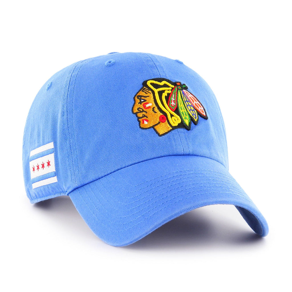 Chicago Blackhawks Blue Raz Chicago Flag Clean Up product image 1, provided for visual reference and product detail review