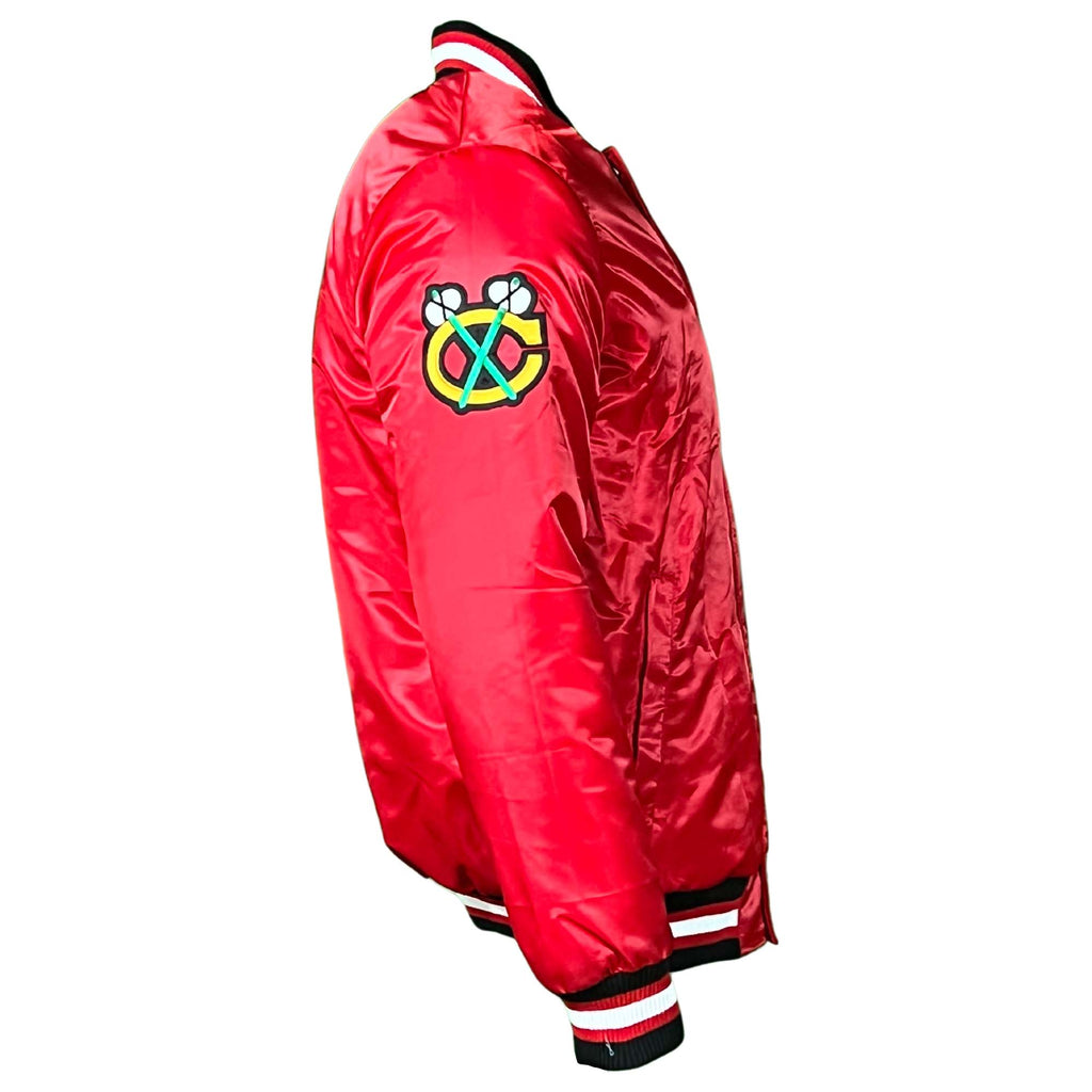 Chicago Blackhawks Red Vintage Starter Jacket product image 4, provided for visual reference and product detail review