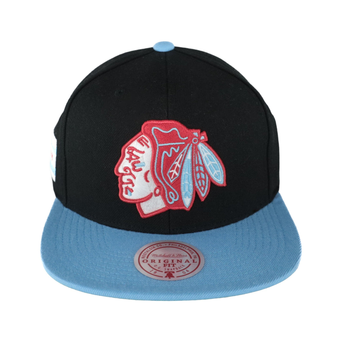 Chicago Blackhawks Chicago Flag Mitchell & Ness Snapback Hat product image 2, provided for visual reference and product