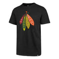 Chicago Blackhawks Black Feathers '47 Club T-Shirt product image 1, provided for visual reference and product detail review