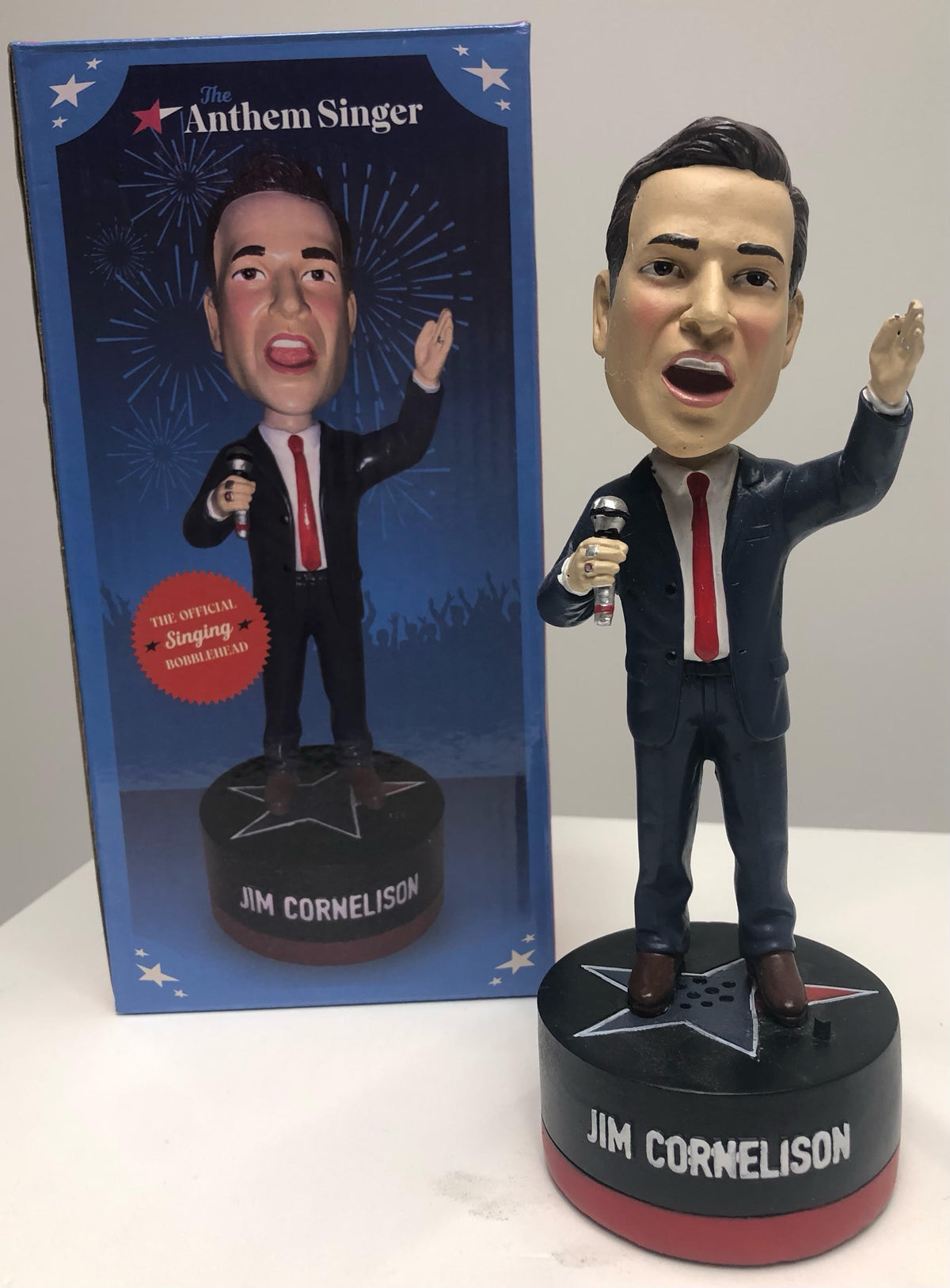Chicago Blackhawks Jim Cornelison Autographed Bobblehead product image 1, provided for visual reference and product detail