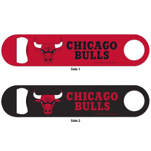 Chicago Bulls 2-Sided Metal Bottle Opener product image 1, provided for visual reference and product detail review