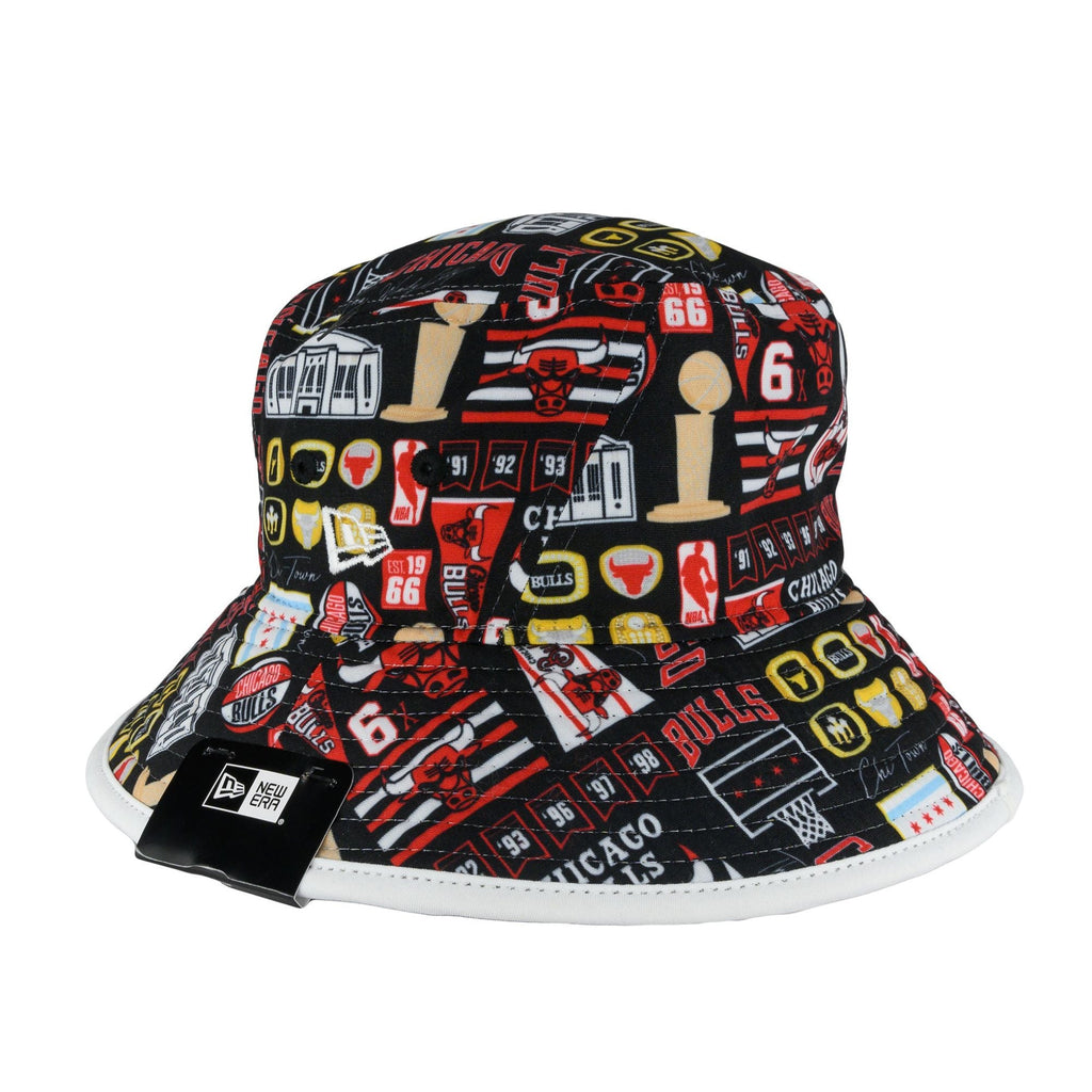 Chicago Bulls Black All Logos Bucket Hat product image 4, provided for visual reference and product detail review