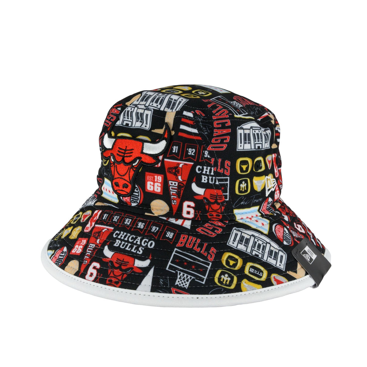 Chicago Bulls Black All Logos Bucket Hat product image 3, provided for visual reference and product detail review