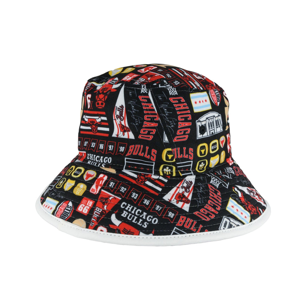 Chicago Bulls Black All Logos Bucket Hat product image 5, provided for visual reference and product detail review