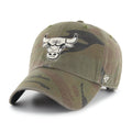 Chicago Bulls Camo Adjustable Clean Up Hat by '47 product image 1, provided for visual reference and product detail review