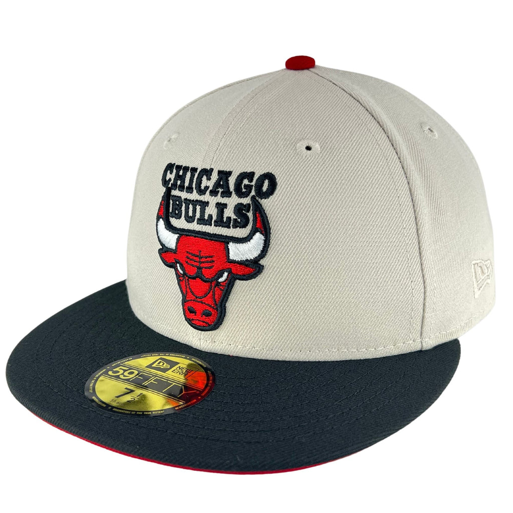 Chicago Bulls Stone/Black/Red UV New Era 59FIFTY Fitted Hat product image 3, provided for visual reference and product