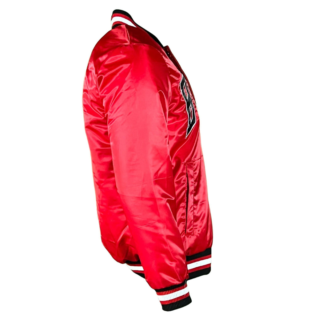 Chicago Bulls Red Vintage Starter Jacket product image 4, provided for visual reference and product detail review