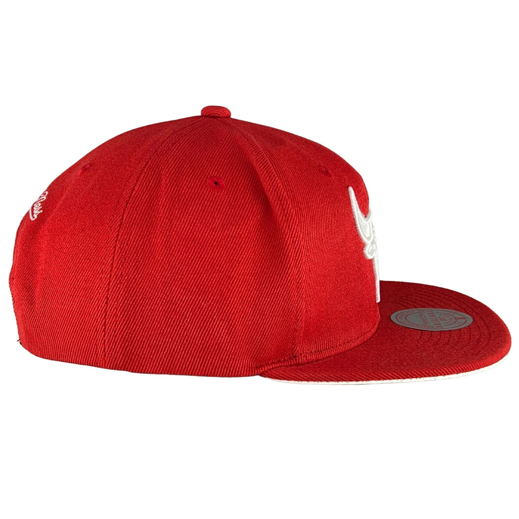 Chicago Bulls Red 1991 NBA World Champions Snapback Hat product image 5, provided for visual reference and product detail