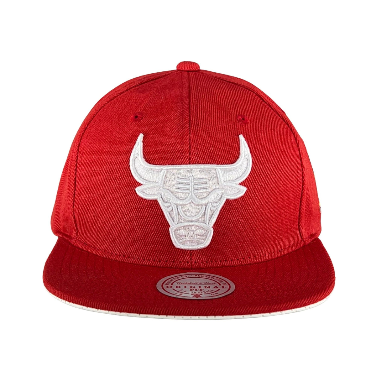 Chicago Bulls Red 1991 NBA World Champions Snapback Hat product image 2, provided for visual reference and product detail