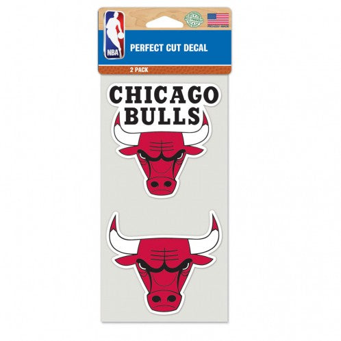 Chicago Bulls 4"x"4 Decals 2-Pack product image 1, provided for visual reference and product detail review
