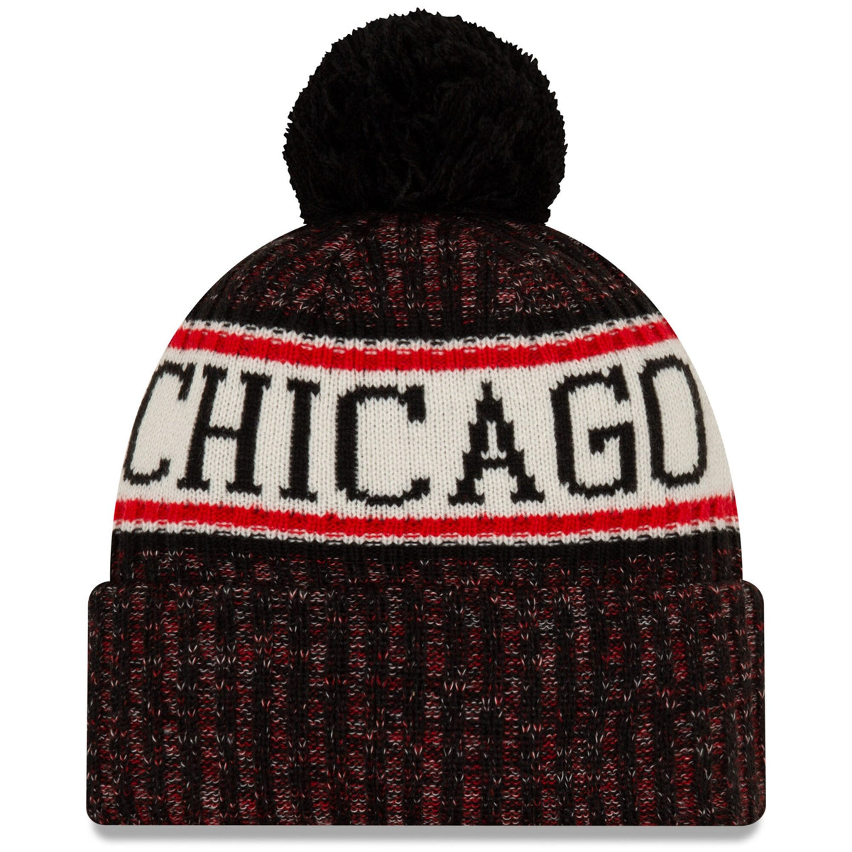 Chicago Bulls New Era Sport Knit w/ Pom product image 2, provided for visual reference and product detail review