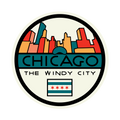 Chicago Colorful Windy City Sticker product image 1, provided for visual reference and product detail review