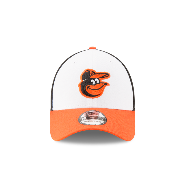 Baltimore Orioles MLB New Era Men White/Orange 39Thirty Team Classic Stretch Fit Hat product image 4, provided for visual