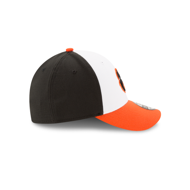 Baltimore Orioles MLB New Era Men White/Orange 39Thirty Team Classic Stretch Fit Hat product image 6, provided for visual