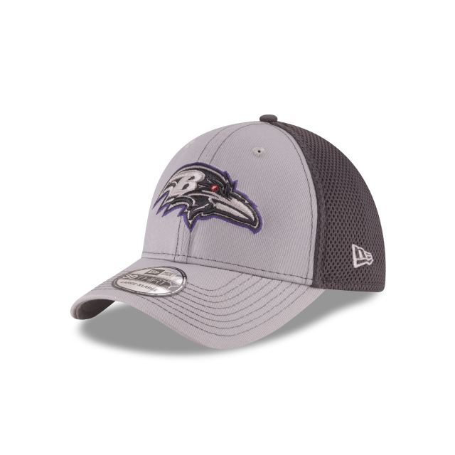 Baltimore Ravens NFL New Era Men Grey 39Thirty Grayed Out Neo 2 Stretch Fit Hat product image 1, provided for visual