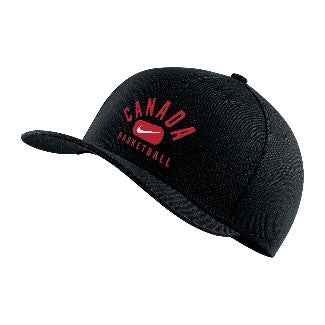 Canada Basketball FIBA Nike Men Black Swoosh Flex Hat product image 1, provided for visual reference and product detail
